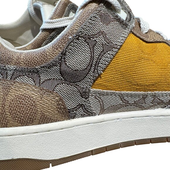 COACH C201 Mixed Media Signature Sneakers Size 9B, EUR 39.5 Preppy Coach Logo - Picture 3 of 16